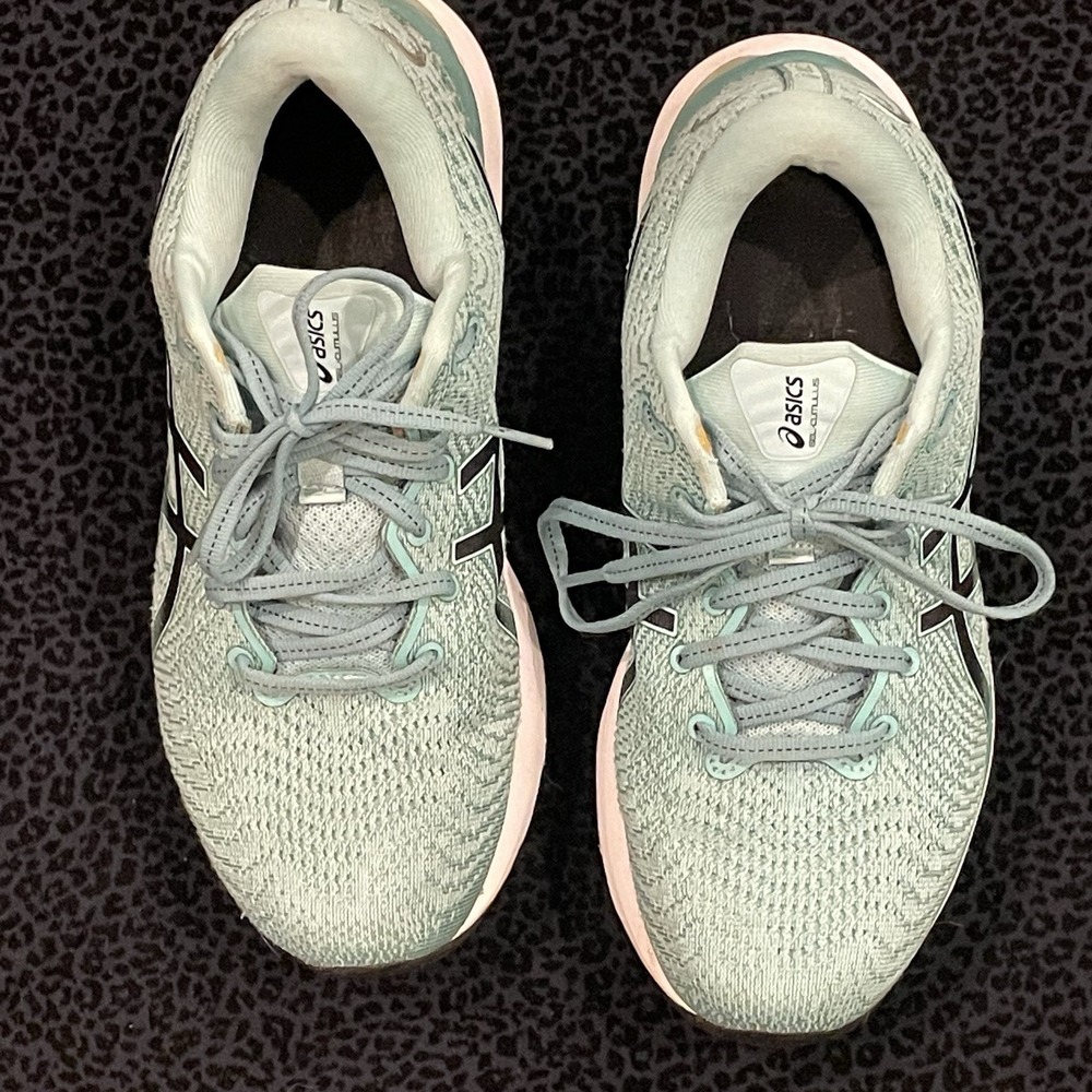 Asics Womens Sneakers Gel Cumulus Size 8 Green Colorful Shoes Walking Running - Picture 6 of 7